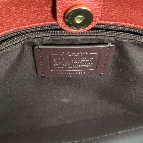Coach Metallic Avenue Tote (Red) - Picture 8 of 8